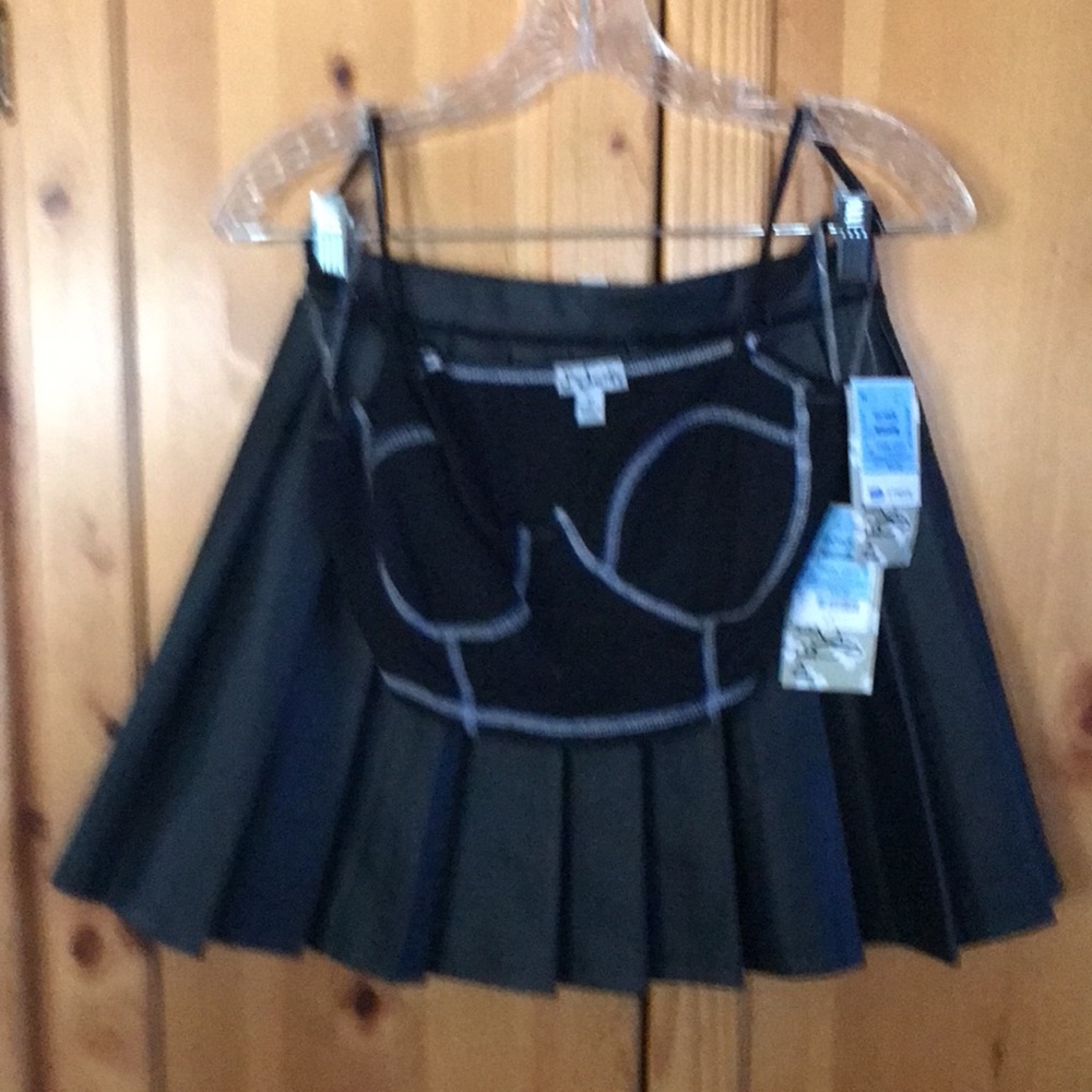 NWT Black Hi Waistband Faux Straight Legs Form Fitting Pants - Picture 6 of 14
